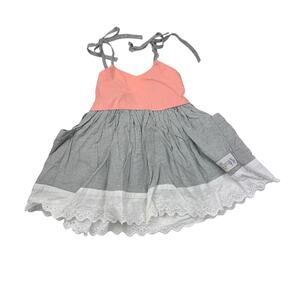 Well Dressed Wolf Coral Gray Sundress Dress